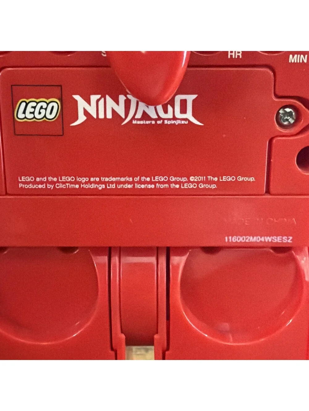 LEGO Ninjago Kai Red Ninja Minifigure Alarm Clock 2011 ClicTime Working
